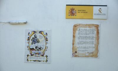 Plaques on the police station at Arguineguin