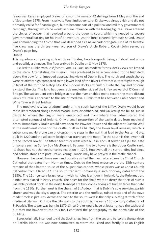 A sample page of "In the Wake of Sir Francis Drake Volume 1 - The Early Voyages"
